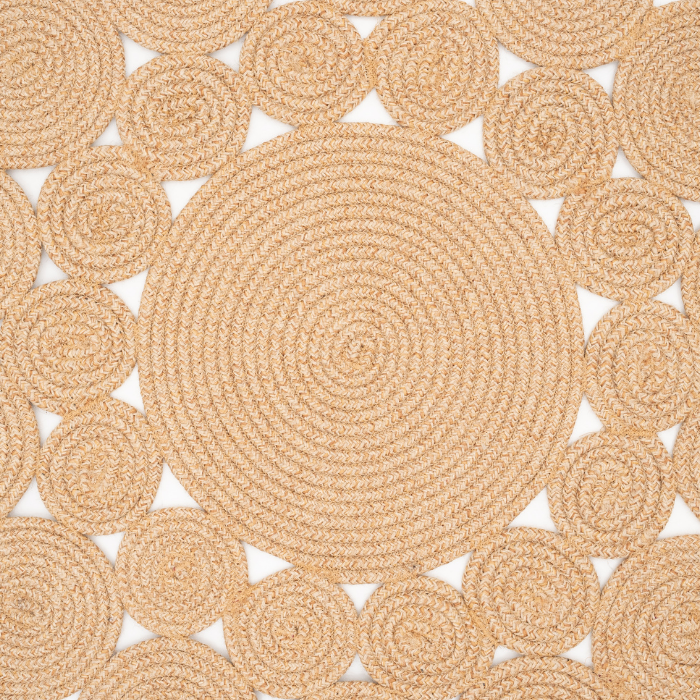 DEKORIST ROUND NATURAL JUTE RUG NEVADO | Geometric Carpet Chic