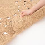 DEKORIST ROUND NATURAL JUTE RUG NEVADO | Geometric Carpet Chic
